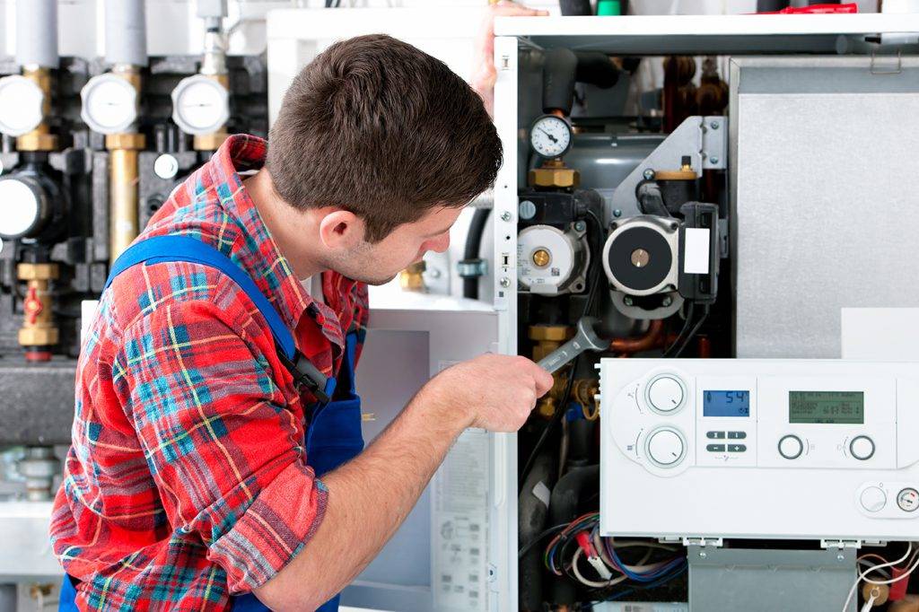 Servicing Gas Boiler Hot Water Heating